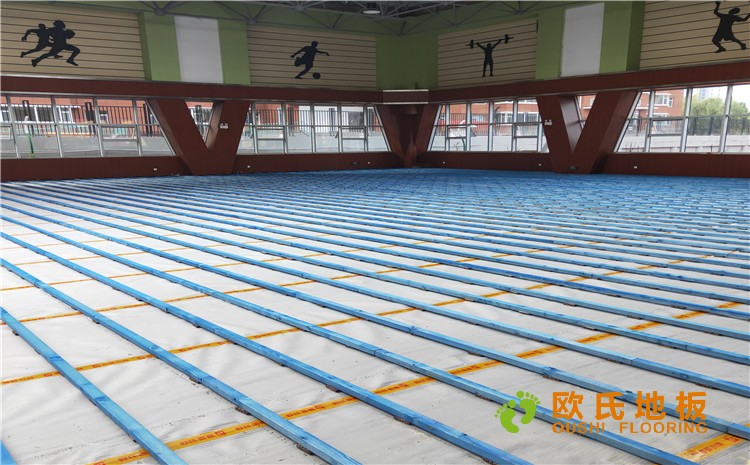 山西晉中王湖小學(xué)體育館木地板項目