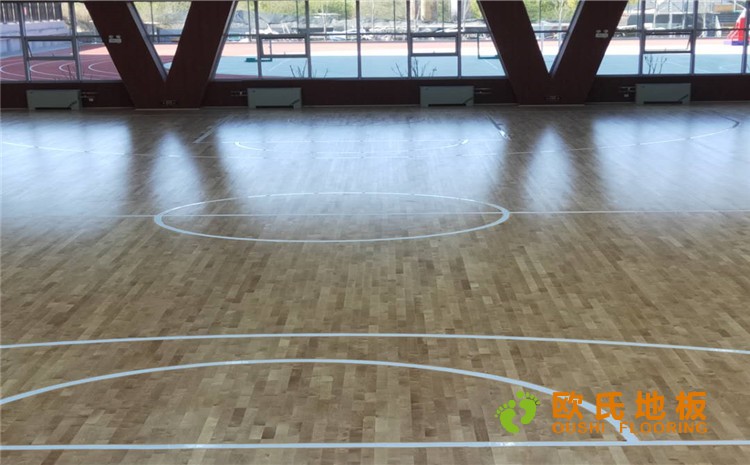 山西晉中王湖小學體育館木地板項目