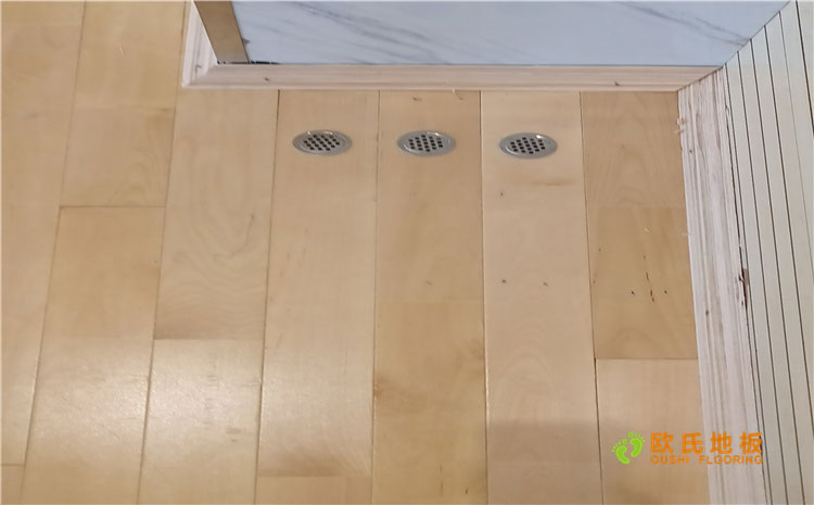 山東淄博潘莊某中學籃球館木地板項目 山東淄博潘莊某中學籃球館木地板項目